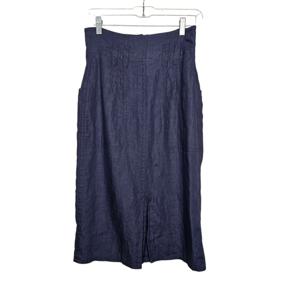 Jil Sander Blue Midi Pencil Skirt for Work - Picture 2 of 4